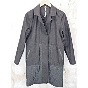 Lululemon Jacket Womens 4 Black Roam Far Wool Peacoat Primaloft Tech NWOT